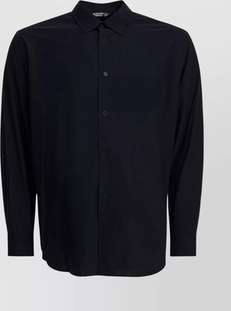 Auralee long sleeve tropical wool button-up shirt