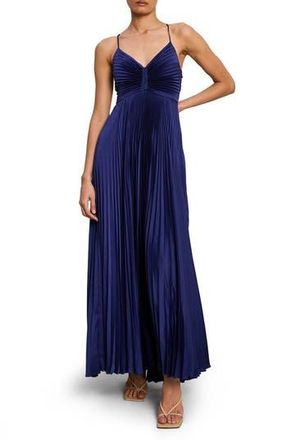 A.L.C. Aries Pleated Cutout Maxi Dress in Riviera at Nordstrom Rack, Size 4