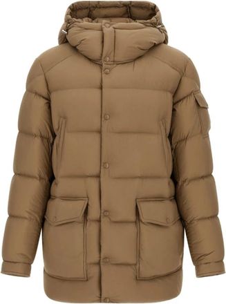 Moncler Bretagne Hooded Short Down Jacket - Heren - Dons jassen - Beige - 2XL - Jassen