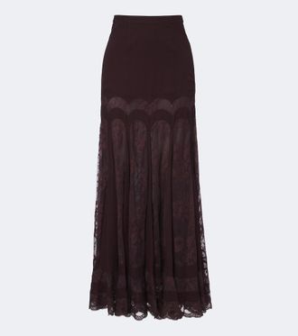 Zimmermann Valiant lace and silk maxi skirt