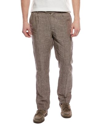 Onia Linen Tapered Pleated Trouser