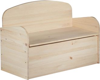 Astigarraga Banco Ba&uacute;l Infantil De Madera Maciza De Pino 62x90x38 Cm