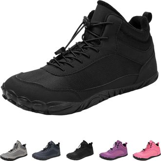 Generic Hike Winter Footwear Barefoot Women Men, 2024 Hike Winter Barefoot Footwear, Zero-Drop Sole Cross Country Shoes (68 Black, Adult, Men, 5, Numeric, UK 