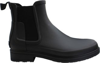 Hunter Refined Mens Black Chelsea Boots Rubber - Size UK 10