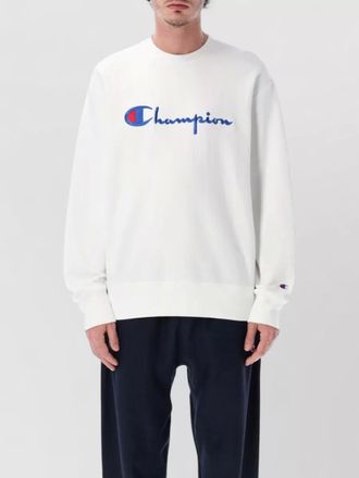 Champion logo knit crew neck sweater long sleeves