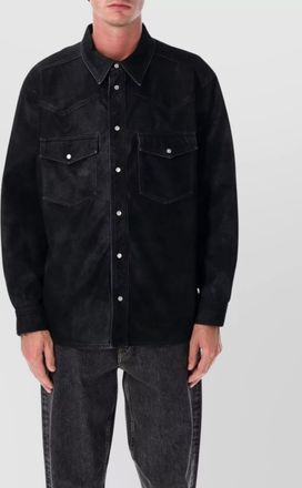 Isabel Marant vintage eco leather long sleeve shirt