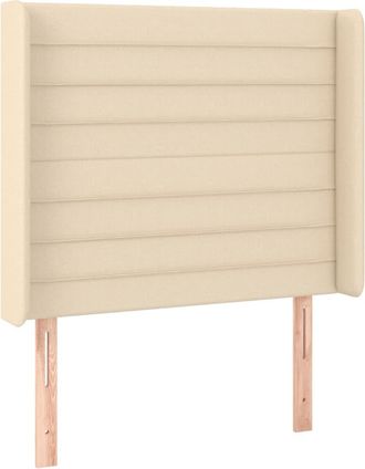 vidaXL Testiera Ad Orecchio Crema 93x16x118/128 Cm In Tessuto - Vidaxl