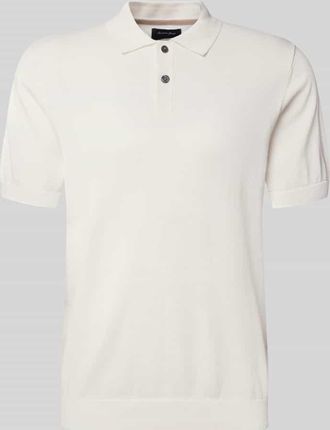 Christian Berg Regular Fit Poloshirt in Strick-Optik in Offwhite, Gr&ouml;&szlig;e 3XL