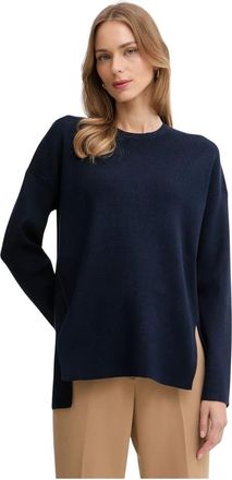 Benetton Trui met ronde hals - Dames - Ronde hals truien - Blauw - S - Truien & Vesten