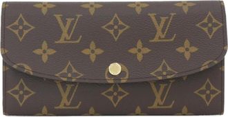 Louis Vuitton Brown Coated Canvas Long Wallet (Bi-Fold) (Pre-Owned)