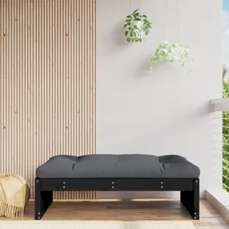 vidaXL Vidaxl - Taburete De Jard&iacute;n Madera Maciza De Pino Negro 120x80 Cm