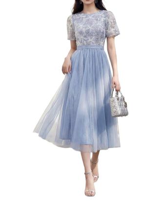 Burryco Burryco Short Sleeve Midi Dress