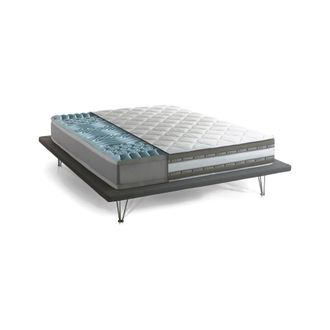 Talamo Italia Colch&oacute;n Doble Naike, Colch&oacute;n Extra&iacute;ble En Memory Foam Y Gel Waterfoam, 100% Made In Italy, Anti&aacute;caros E Hipoalerg&eacute;nico, 140x190h27 Cm, Con Embalaje Re