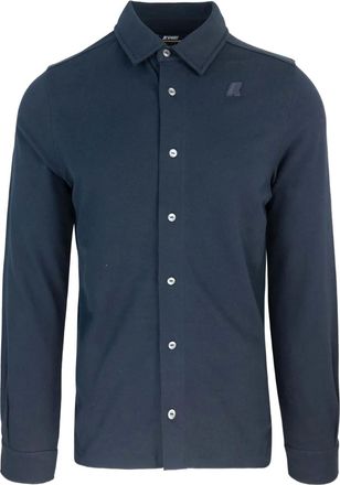 K-Way Camicia a maniche lunghe con logo - Blu