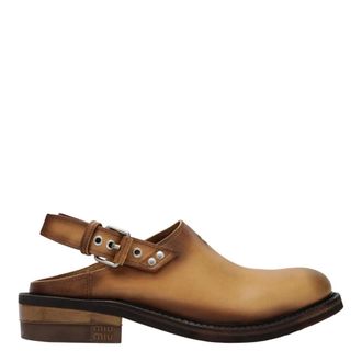 Miu Miu Clogs, female, Brown, Size: 8 1/2 US Foule Sabot