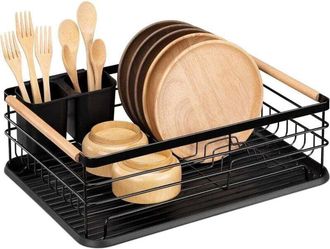 OEM Escurridor De Platos - Bandeja De Secado Para Fregadero De Cocina - Almacenamiento Para Cubiertos, Utensilios, Platos Y Vasos - No Requiere Montaje