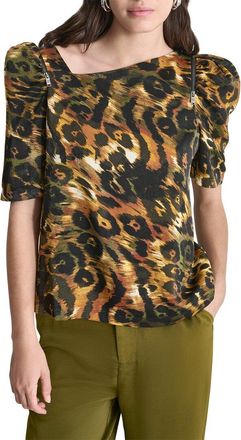 DKNY Dkny Asymmetrical Short Sleeve Top