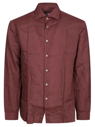 Xacus Long-Sleeved Linen Shirt With Button-Down Front