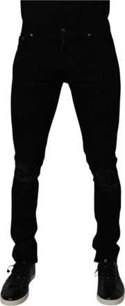 Dolce & Gabbana Cotton Stretch Skinny Denim Jeans - Heren - Skinny Jeans - Zwart - M - Denim - Jeans