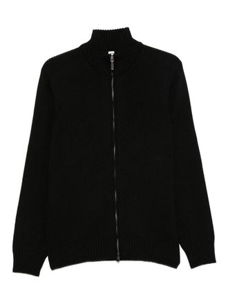 Kangra Cashmere Black virgin wool cardigan