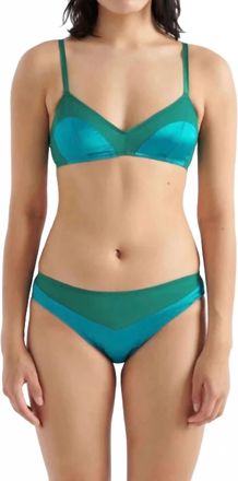 Araks Aaron Mid-Rise Panty In Peacock (Blue/green)