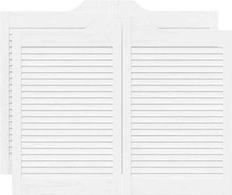 vidaXL Porte a Battente 2-Paio Design a Lamelle Bianco 80x100 cm - Vidaxl