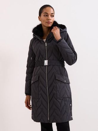 Phase Eight Hollie Midi Puffer in Charcoal at Nordstrom, Size 12