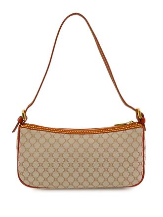 Celine 20th Century Macadam Canvas shoulder bag - women - Canvas/Calf Leather - One Size - Brown