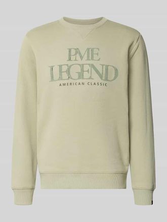 PME Legend Sweatshirt mit Label-Print in Mint, Größe XXXL
