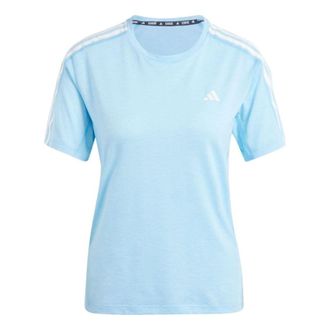 adidas (WMNS) adidas Own The Run 3-Stripes T-Shirt Asia Sizing Blue IK5020