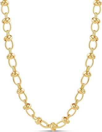 SHYMI Oval Link Knotted Chain Necklace in Gold at Nordstrom
