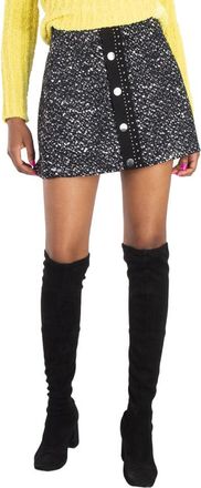 Moncler Tweed Buttoned Mini-Skirt, Brand Size 42 (US Size 4)