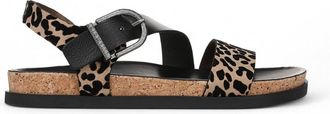 Blowfish Womens Leopard Brown Footbed Sandals - Lance