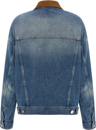 Versace Womens Blue Cotton Denim Jacket Clothing