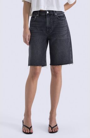 Pistola Denim Nolan Denim Raw Hem Bermuda Shorts in Night Club at Nordstrom, Size 25