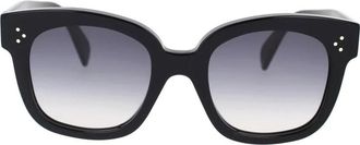 Celine Geometrische zonnebril met grijze verloopglazen - unisex - Zonnebrillen - Zwart - 54 MM - Accessoires