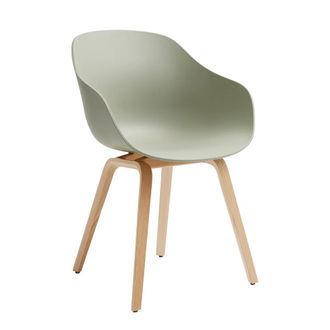 HAY About A Chair AAC 222, Eiche lackiert / pastel green 2.0 (Kunststoffgleiter)