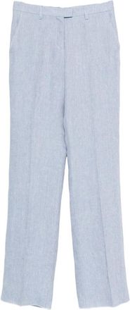 Etro Two Side Pockets Linen Tailored Trousers