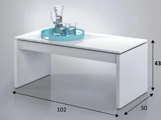 For&eacute;s Fores - Mesa Centro Elevable Attuale Blanco