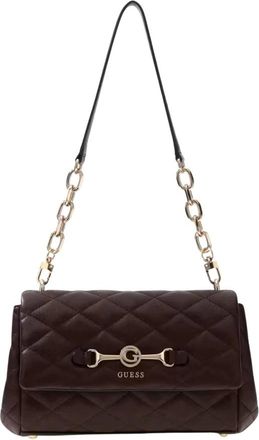 Guess Bolso de hombro acolchado Frances - Bags - Mujer - Marr&oacute;n - ONE SIZE
