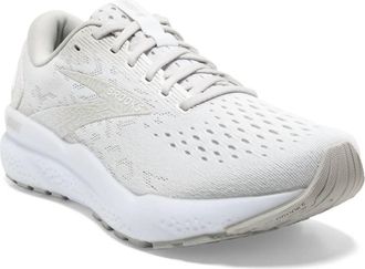 Brooks Womens Ghost 16 Sneaker In White/white/grey