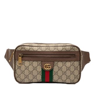 Gucci Beige Brown Pvc Leather Sling Bag (Pre-Owned)