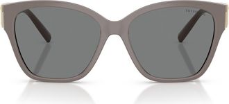 Tiffany & Co. 56mm Square Sunglasses in Chocolate Truffle/dark Grey at Nordstrom