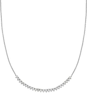 Ross-Simons Lab-Grown Diamond Tennis-Style Necklace in Sterling Silver