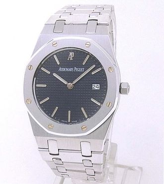 Audemars Piguet Pre-owned Audemars Piguet Royal Oak Quartz Black Dial Mens Watch 56175BC.OO.0789BC.01
