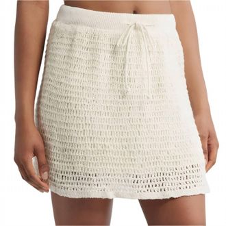 Rip Curl Neon Isles Crochet Skirt In Cream