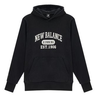 New Balance Classic Lifestyle Hoodie Asia Sizing Black White AMT31313-BK