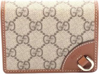Gucci Pre-owned Wallets, female, Beige, Size: ONE SIZE Pre-owned Vintage Leather Wallet