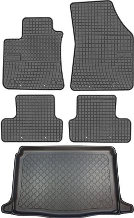 OEM Renault Megane Iv Hatchback Desde Enero De 2016. Juego De Alfombrillas De Goma Para Coche + Alfombrilla Para Maletero