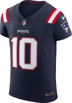Nike Drake Maye New England Patriots Nike Mens Dri-FIT NFL Elite Jersey in Blue | 58NMNPEH8KF-AWF